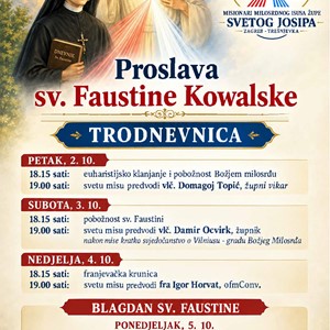 Proslava spomendana sv. Faustine Kowalske u Župi sv. Josipa 